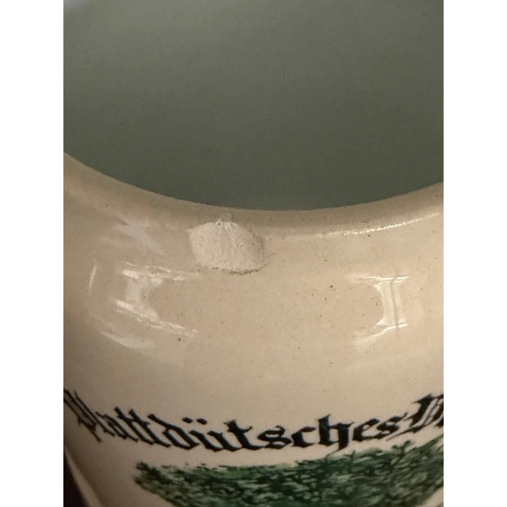 Vintage Stoneware Beer Stein Plattdütsches Volksfest Brands Park Souvenir 1906
